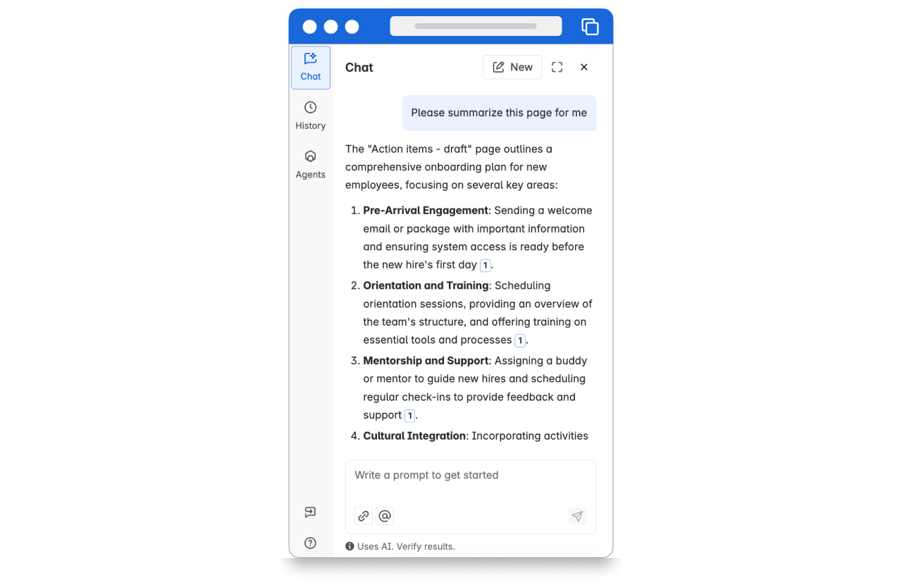 Screenshot of Rovo Chat showing a dialogue between AI and a human about performance metrics for recent marketing campaigns.