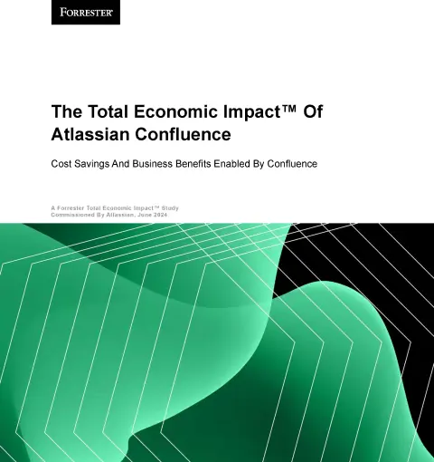 Forrester の『Total Economic Impact of Atlassian Confluence (Atlassian Confluence の総経済効果)』の表紙画像