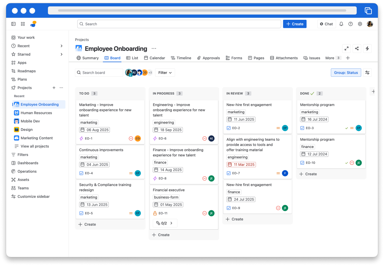 Jira views to connect teams