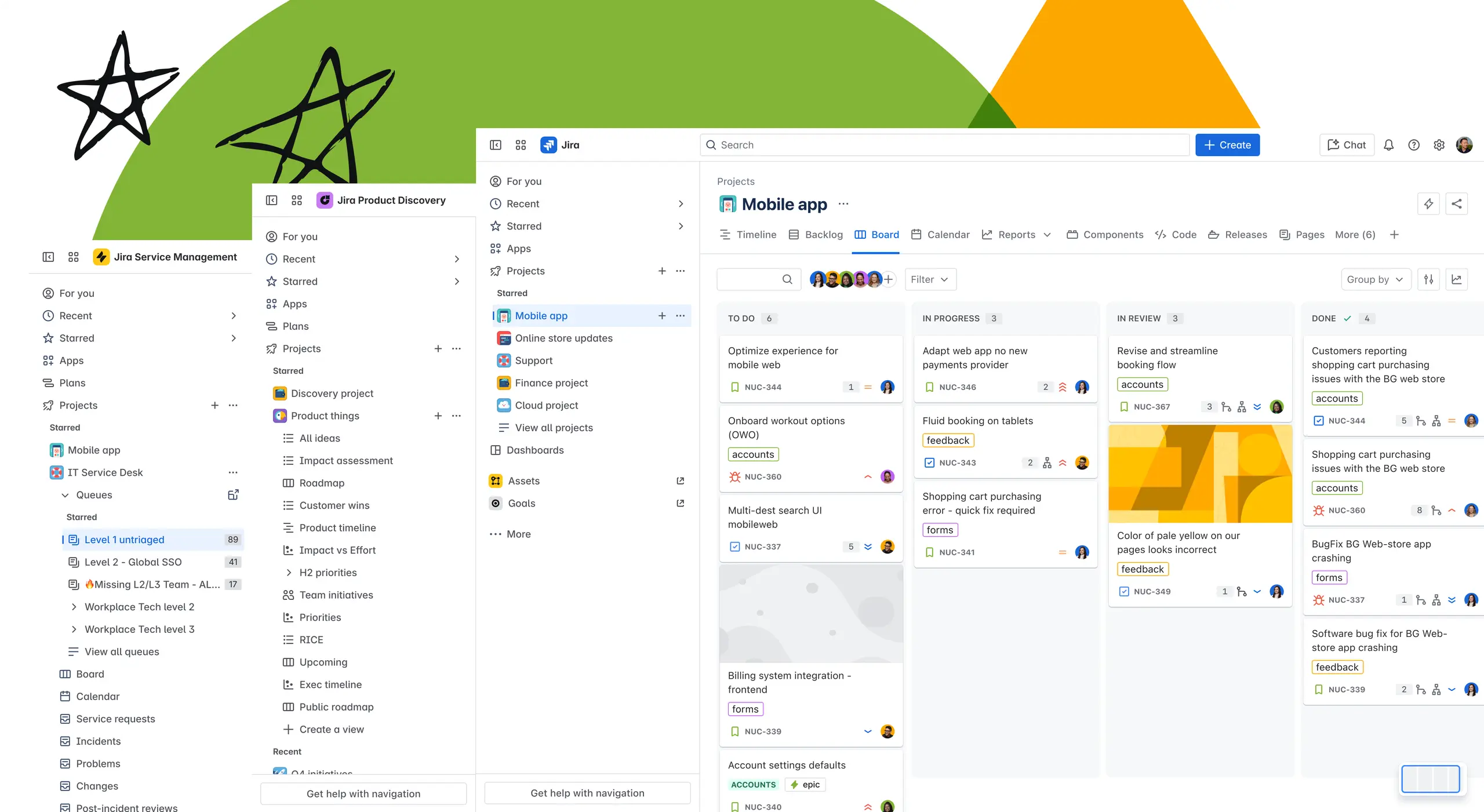 Jira navigation screenshot