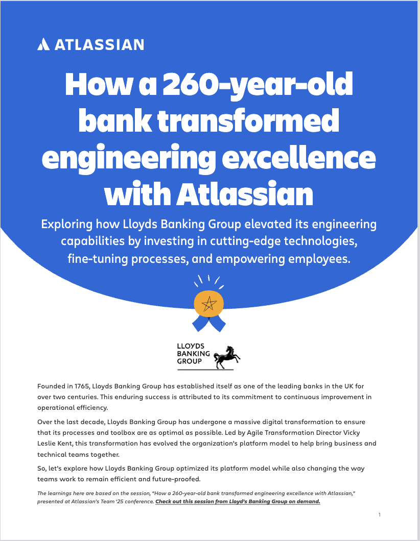 How a 260-year-old bank transformed engineering excellence with Atlassian