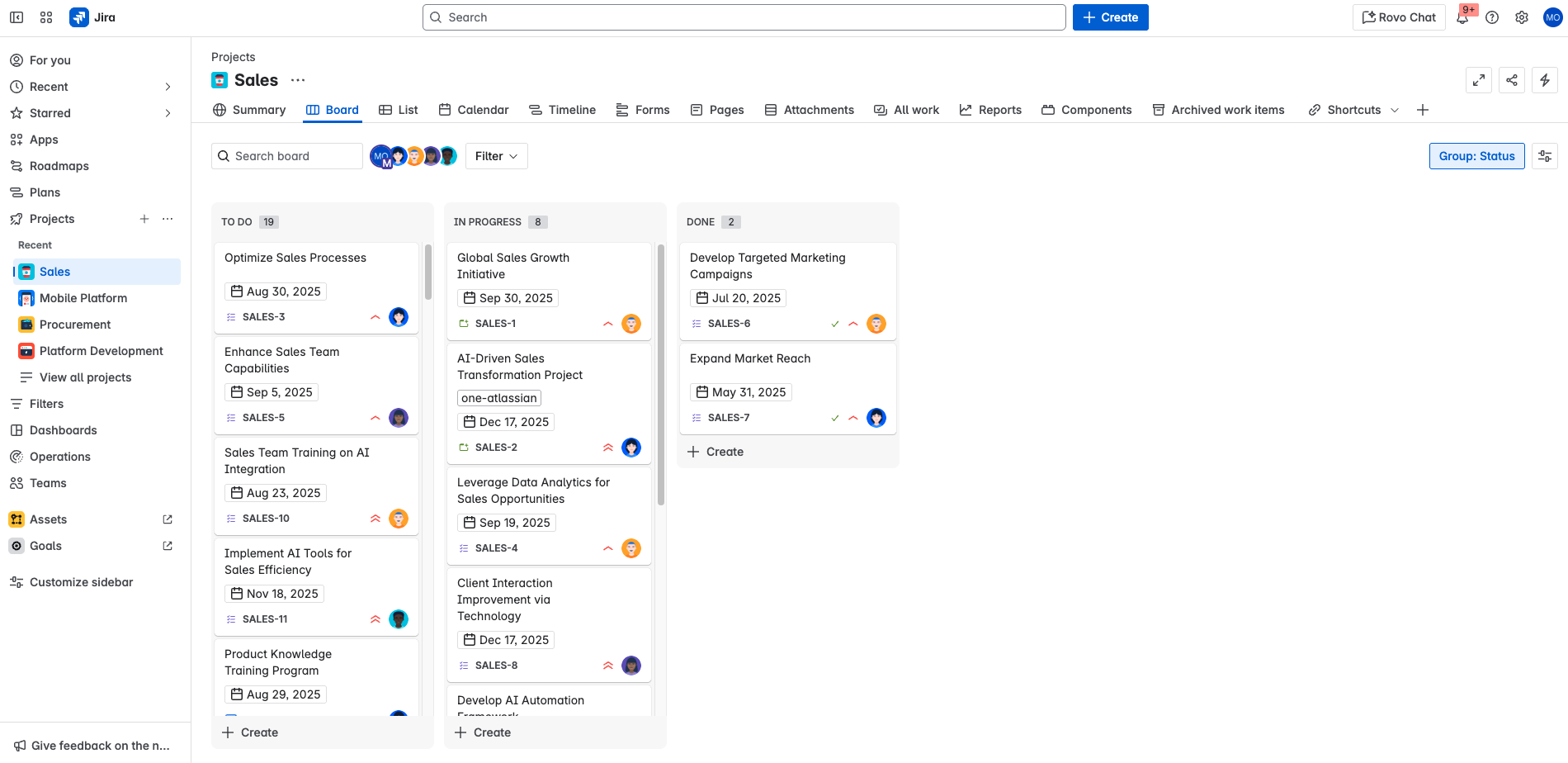 Kanban-Ansicht