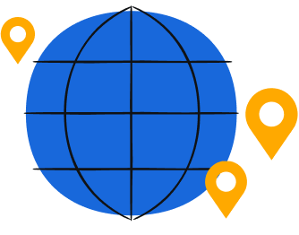 An illustrated globe