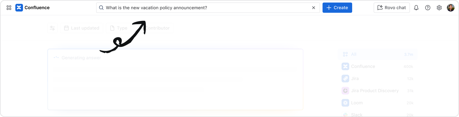Confluence search entry