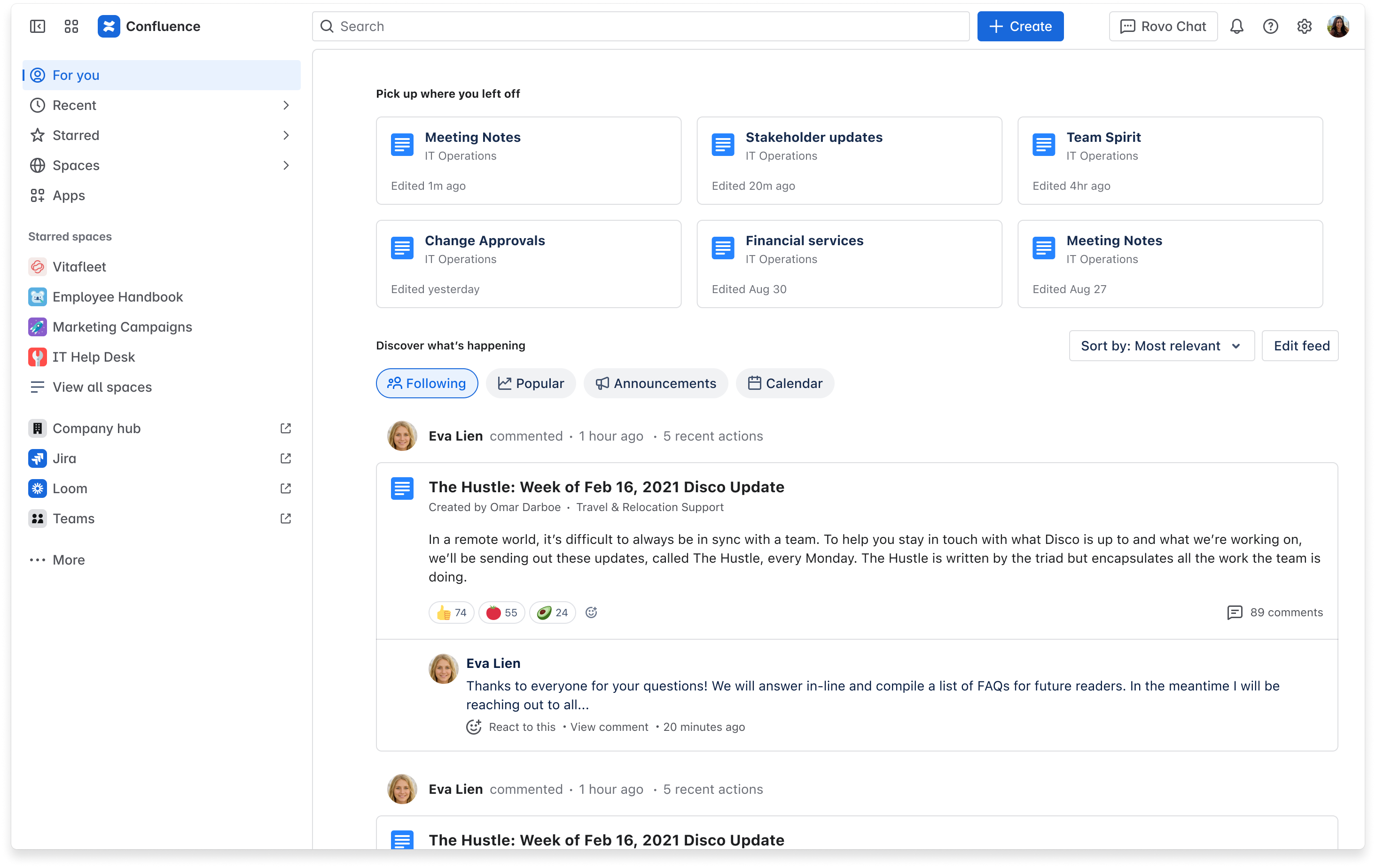 Screenshot: Startseite