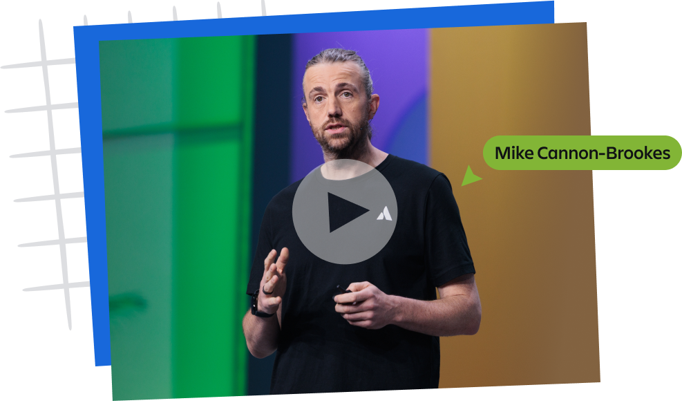 ウェビナーを進行する Mike Cannon-Brookes。