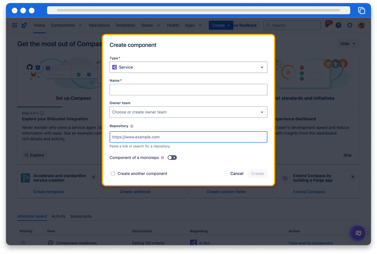 Compass component fields